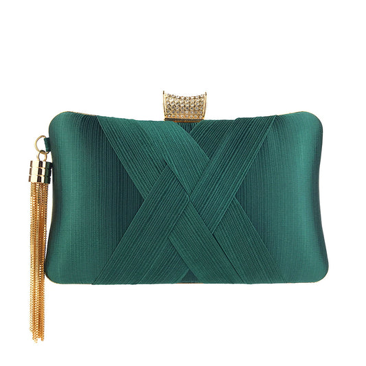 Penelope Satin Cross Clutch Bag